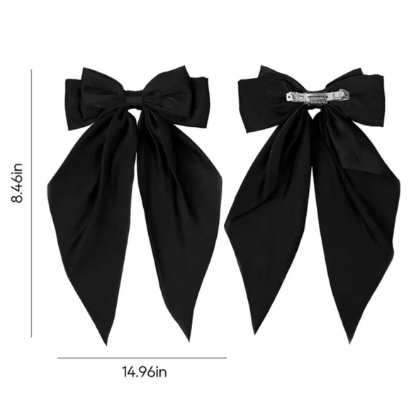 Chiffon Bow Hair Clip Classic Colors - Picture 2 of 12